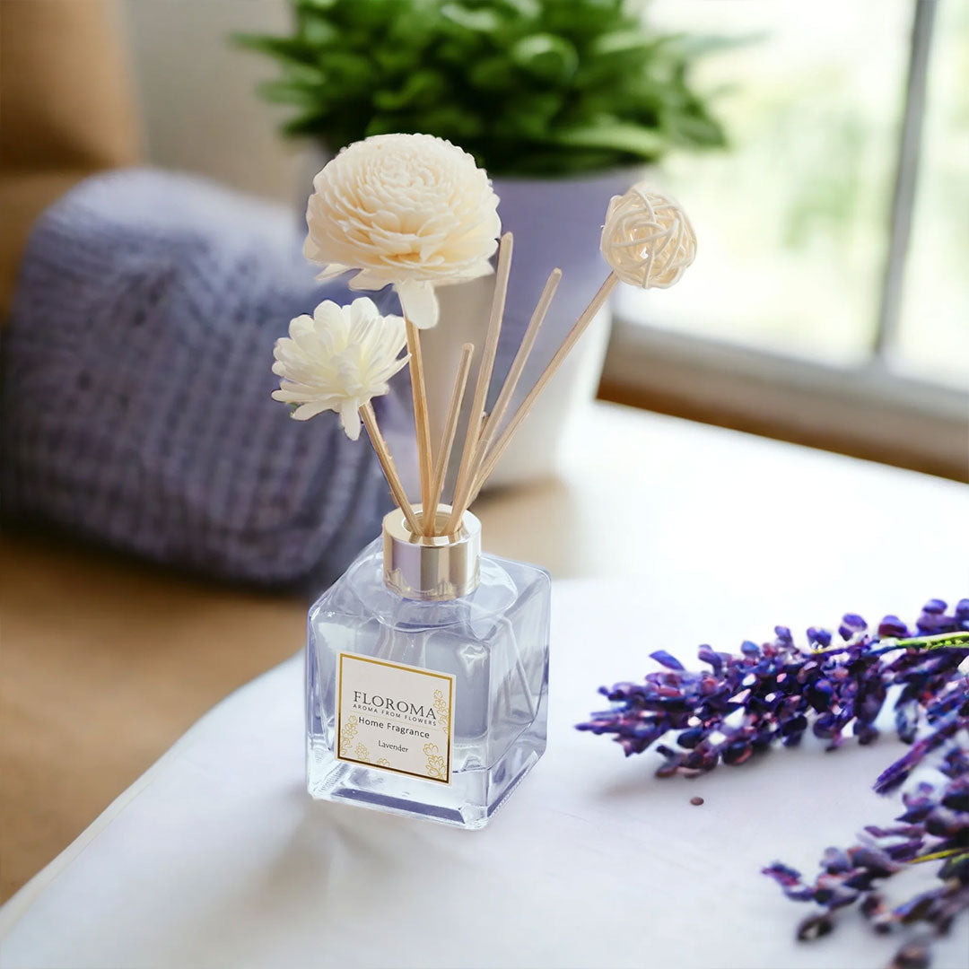 lavender and cotton flower perfume Floroma 【Home Diffuser】《Lavender》 2 x 150 Lavender Home Diffusers