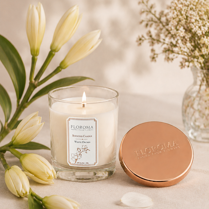 White Orchid Scented Candle