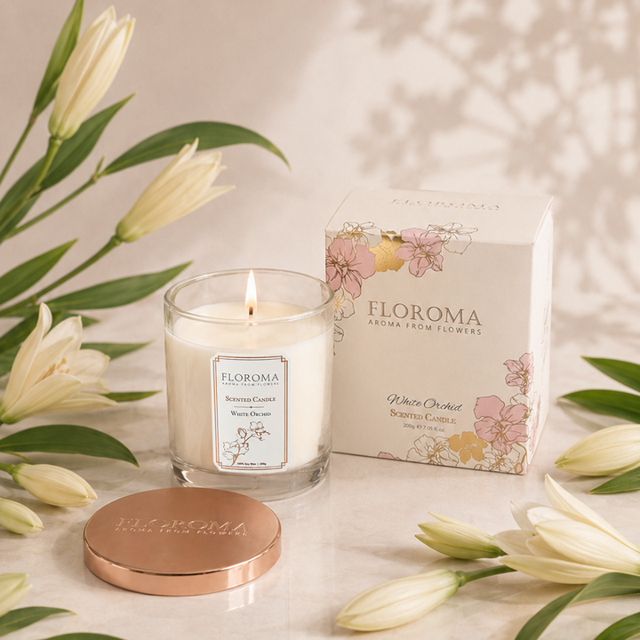 White Orchid Scented Candle