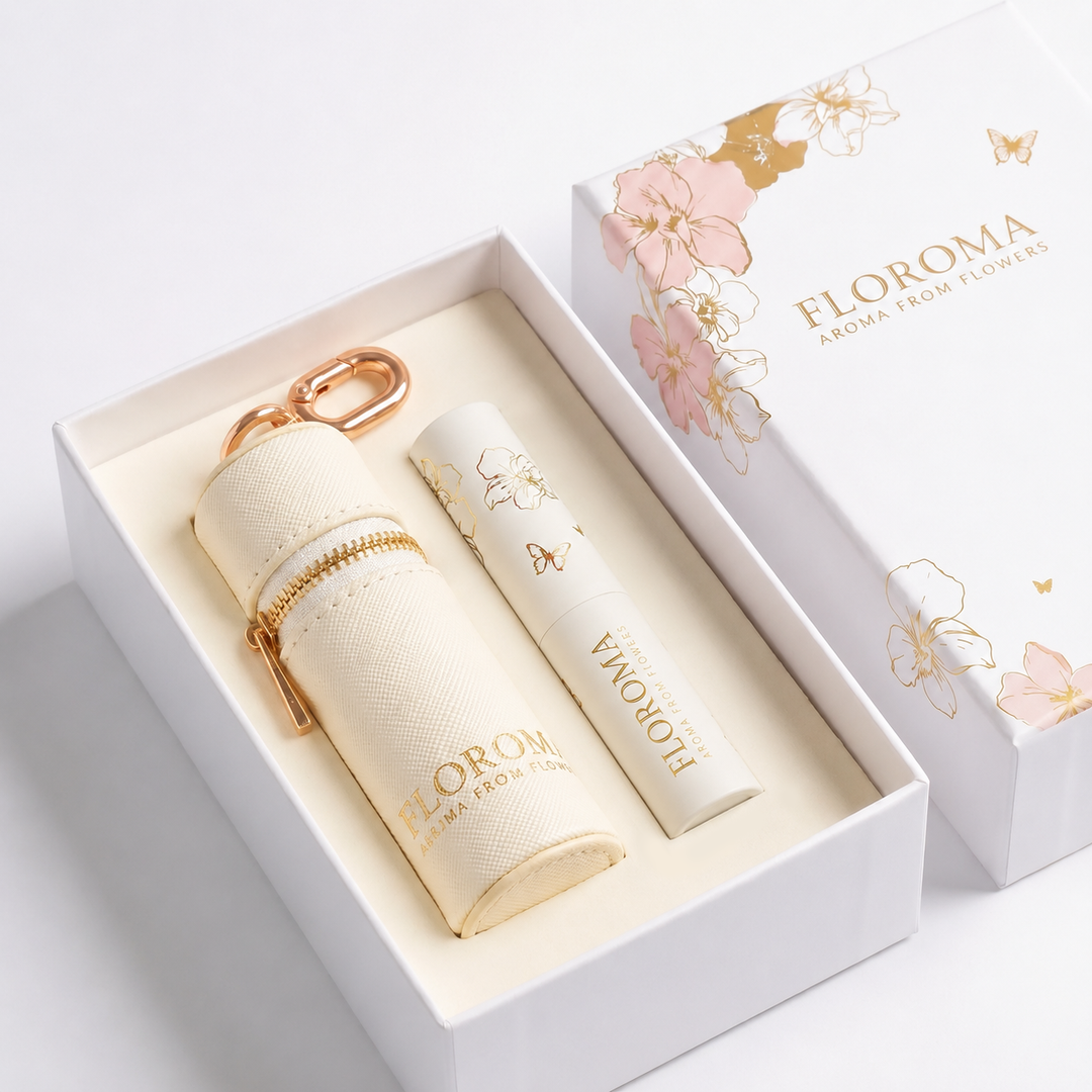 【Summer Limited Edition】Portable Leather Charm Gift Set (Includes White Orchid Velvet Solid Perfume Balm)