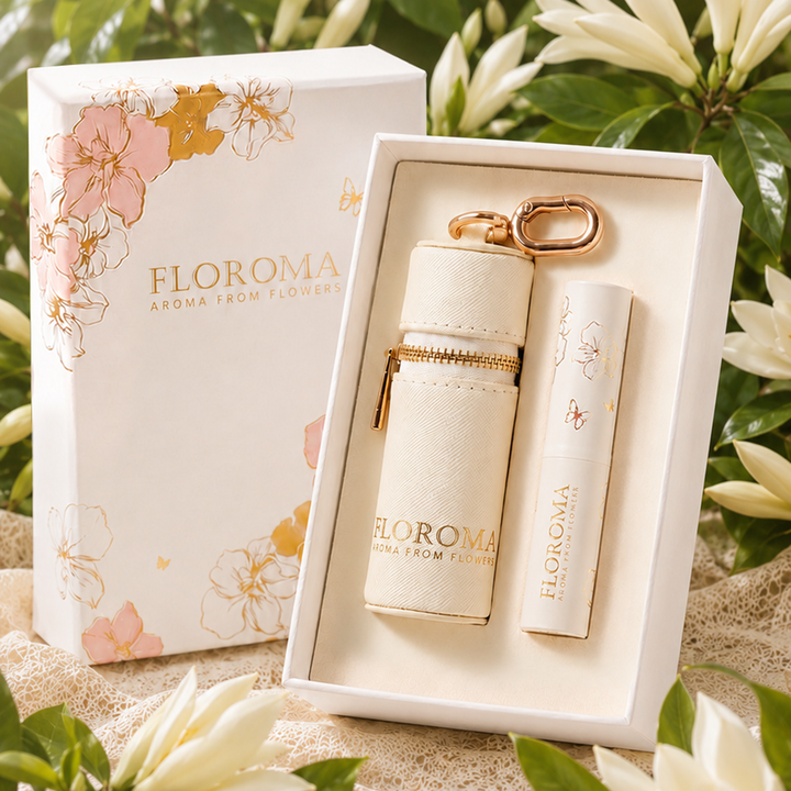 【Summer Limited Edition】Portable Leather Charm Gift Set (Includes White Orchid Velvet Solid Perfume Balm)
