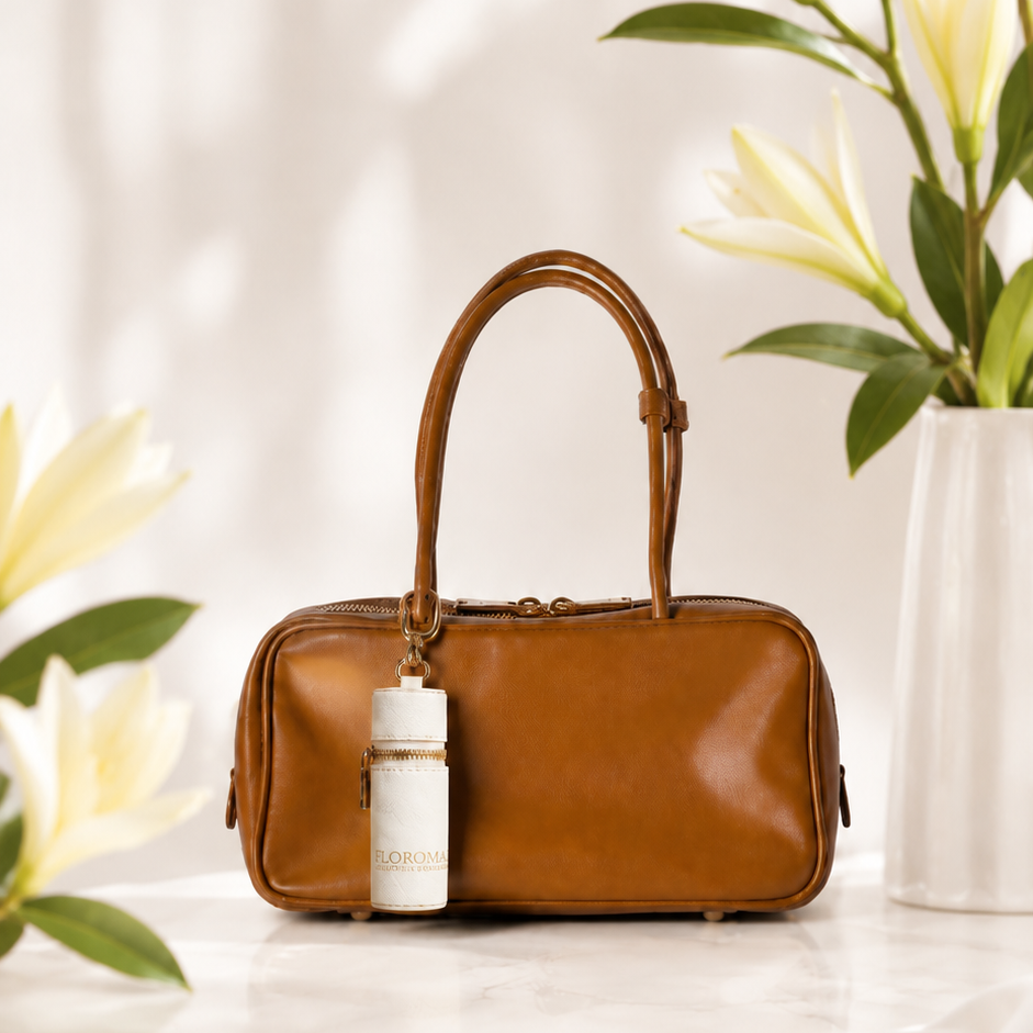 【Summer Limited Edition】Portable Leather Charm Gift Set (Includes White Orchid Velvet Solid Perfume Balm)