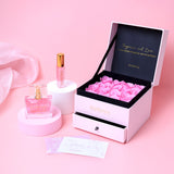 【Perfect Gift Set】Double-Drawer Floral Box + Perfume Set (35ml + 10ml)