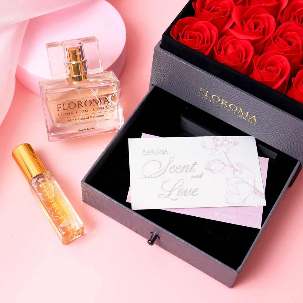 Perfect Gift Set】Double-Drawer Floral Box Perfume Set (35ml