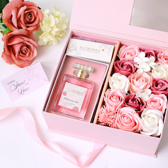 【The Romantic Choice】 Limited Edition Dreamy Floral Box + 100mL Deluxe Perfume + Travel-sized Perfume