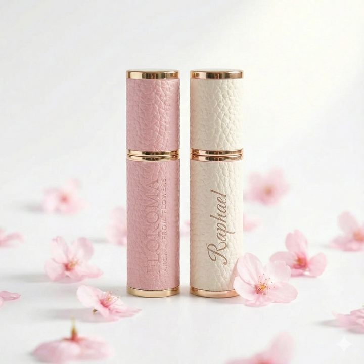 Perfume Leather Pouch Gift Set (Free Engraving Refill Bottle)