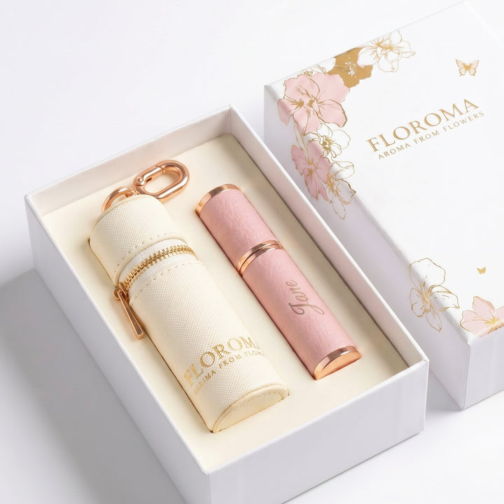 Perfume Leather Pouch Gift Set (Free Engraving Refill Bottle)