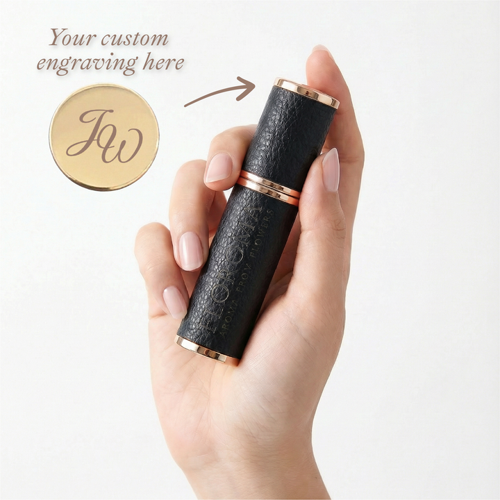Perfume Leather Pouch Gift Set (Free Engraving Refill Bottle)