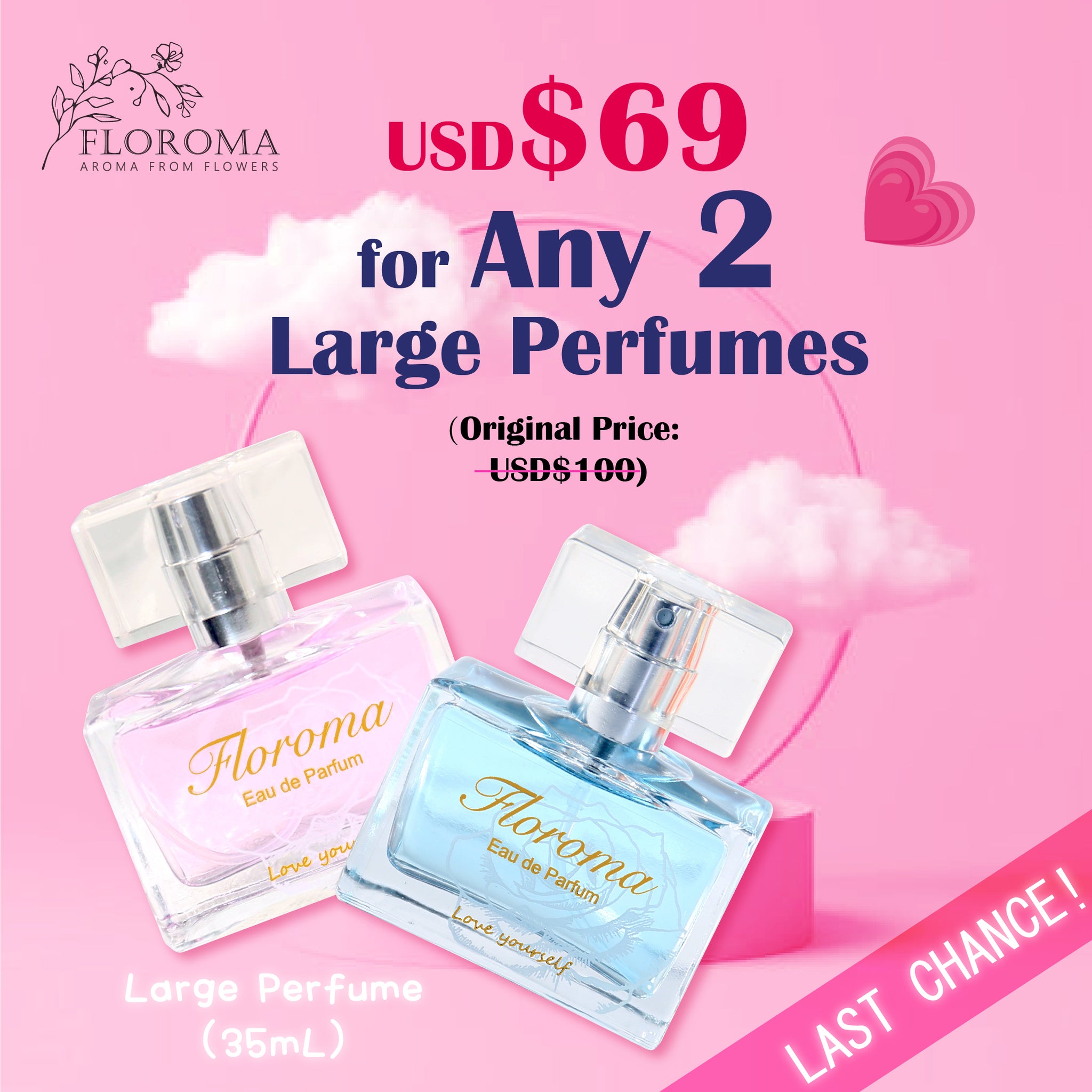 Choose Your Own Perfume Combination】 $69 For Any 2 Big Perfume (35ml) –  Floroma 花の滴